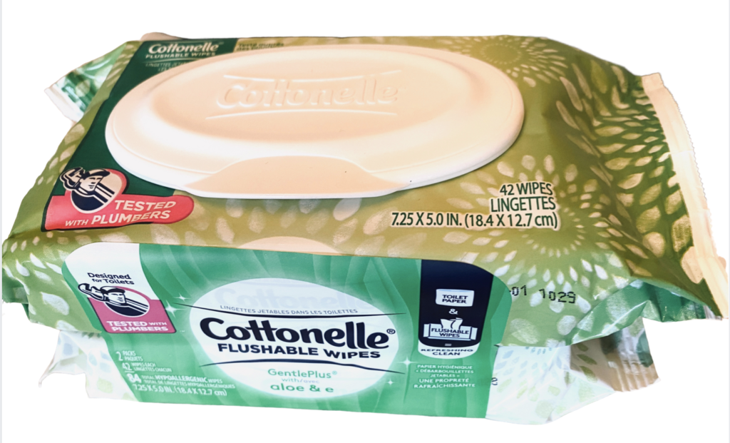 package of cottonelle flushable wipes